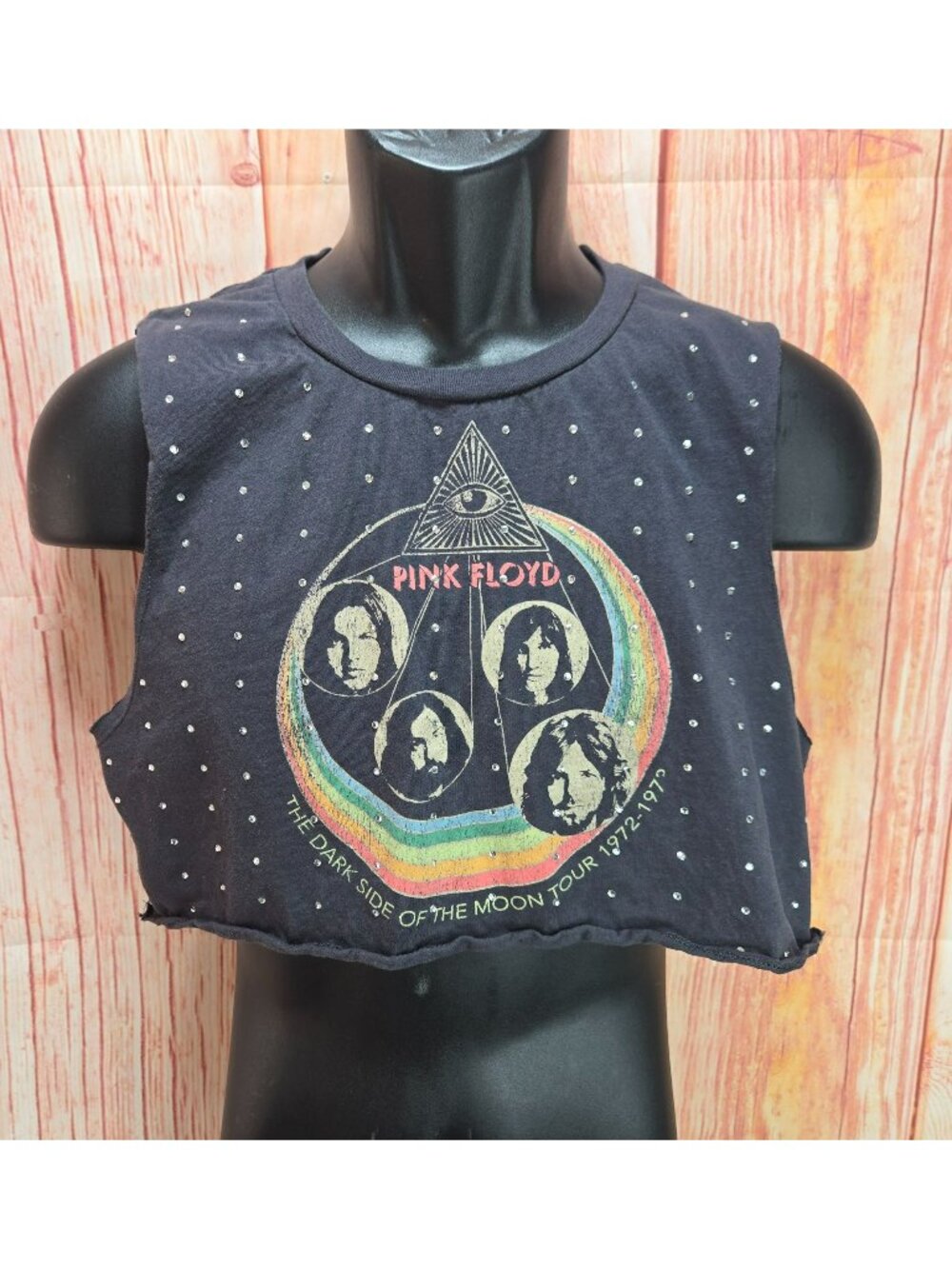 Pink Floyd Dark Side Of The Moon 1972-1973 Crop Top Size Medium